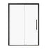 Brivio matte black framed single sliding shower door with stainless steel handle, size 54x72.