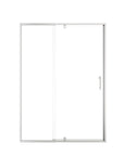 Framed pivot shower doors, watertight shower enclosures size 54 x 71, with clear glass and sleek handle | Ace Decor