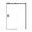 Shower door sliding frameless, 60 x 74 inches, minimalist design with tempered glass and matte black hardware | Ace Decor