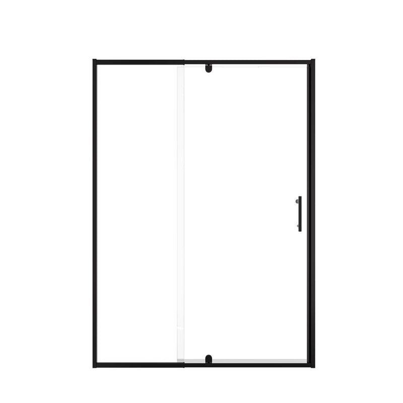 Cavare Series 54" x 71" Black Framed Pivot Shower Door – Easy Access & Watertight Seal