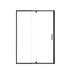 Framed pivot shower door with side panel, watertight enclosure measuring 54 x 71.
