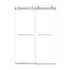 54 x 76 brushed nickel sliding shower doors for small showers with frameless dual panel design and modern towel bars | Ace Decor