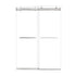 54 x 76 chrome 50-54 sliding shower doors with dual handles and frameless modern design for contemporary bathrooms | Ace Decor