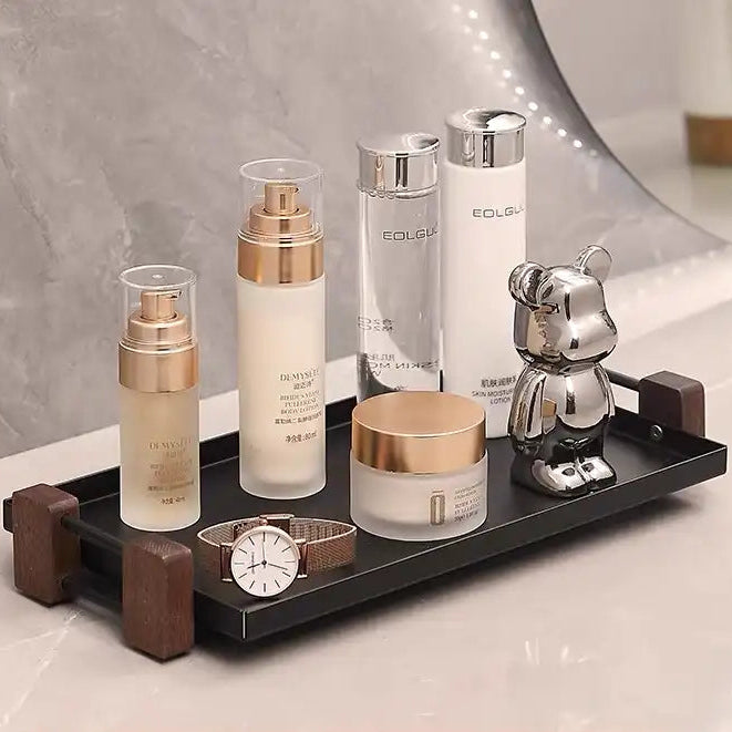 Walnut 8'' Single-Layer Vanity Tray