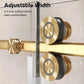 Gorgeous Single Sliding Frameless Shower Door With 3/8 Inch Clear Glass color:brushed gold