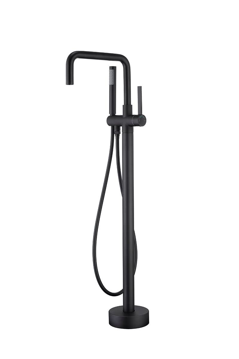 Bathroom Faucet with Handheld Shower color:Matte Black