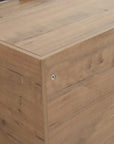 24" freestanding bathroom vanity with sink featuring imitative oak wood finish and cabinet corner details | Ace Decor