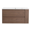 36" wall-mounted vanity with sink front view for 36 inch wall mounted bathroom | Ace Decor