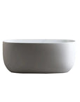 47" Compact Solid Surface Resin Bathtub with Pop-Up Drain & Overflow – Modern & Affordable for Small Spaces color: Matte White