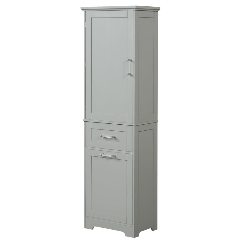 Valmor 68.1” Tall Bathroom Storage Cabinet in Grey