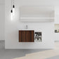 Floating Bathroom Cabinet with Sink & Soft-Close Doors - Ideal for Small Bathrooms color: California Walnut | size: 36 inch | combination: A Side Cabinet