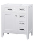 30" bathroom vanity freestanding angled view | Ace Decor