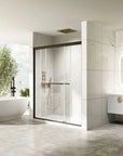 Modern Bathroom Shower Door color:matte black