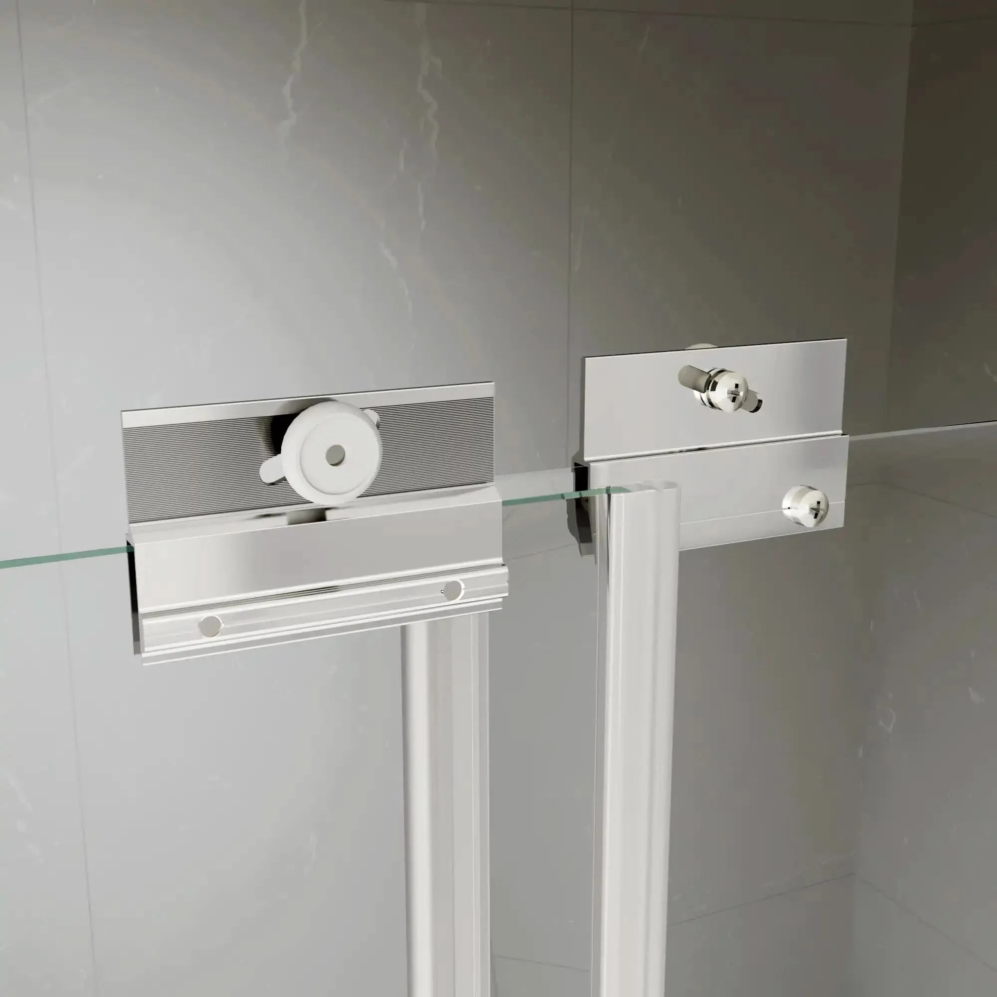 Modern Bathroom Shower Door color:chrome