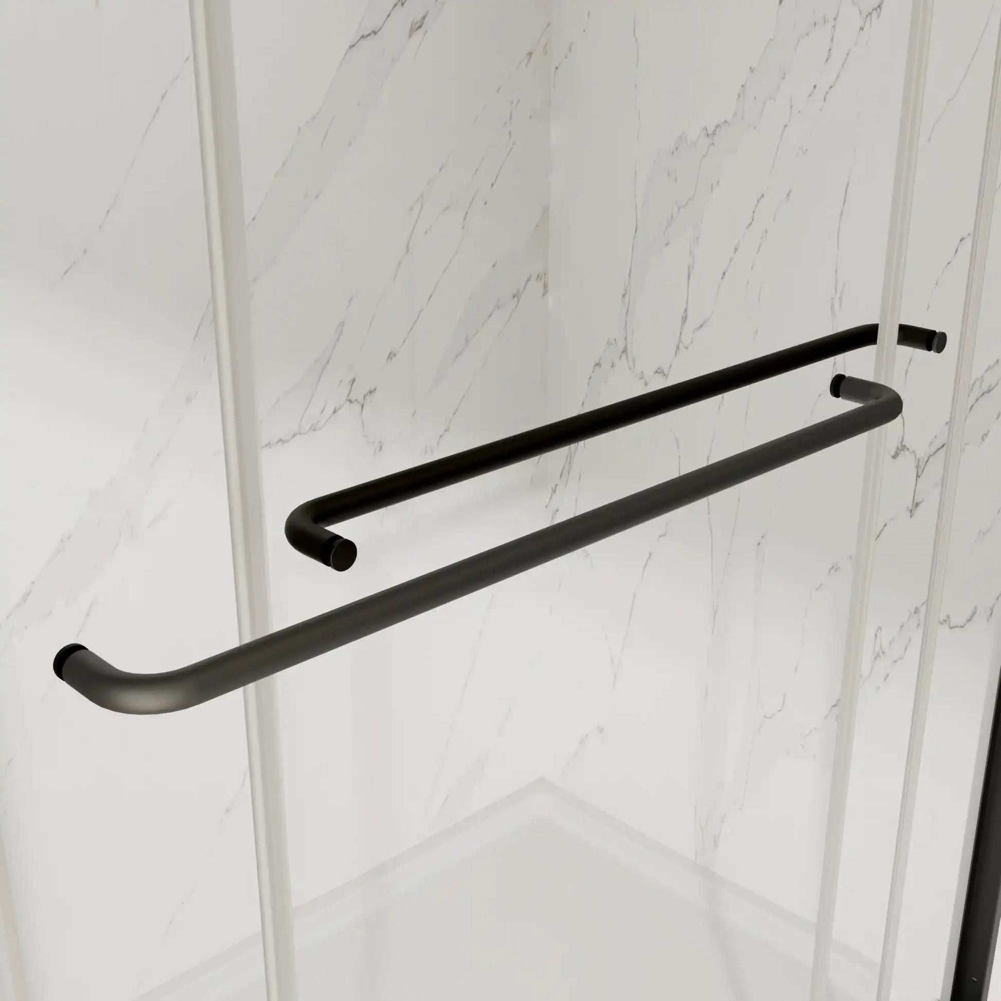 Modern Bathroom Shower Door color:matte black