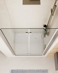 Frameless Bi Fold Shower Door color:chrome