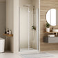 Frameless Bi Fold Shower Door color:chrome