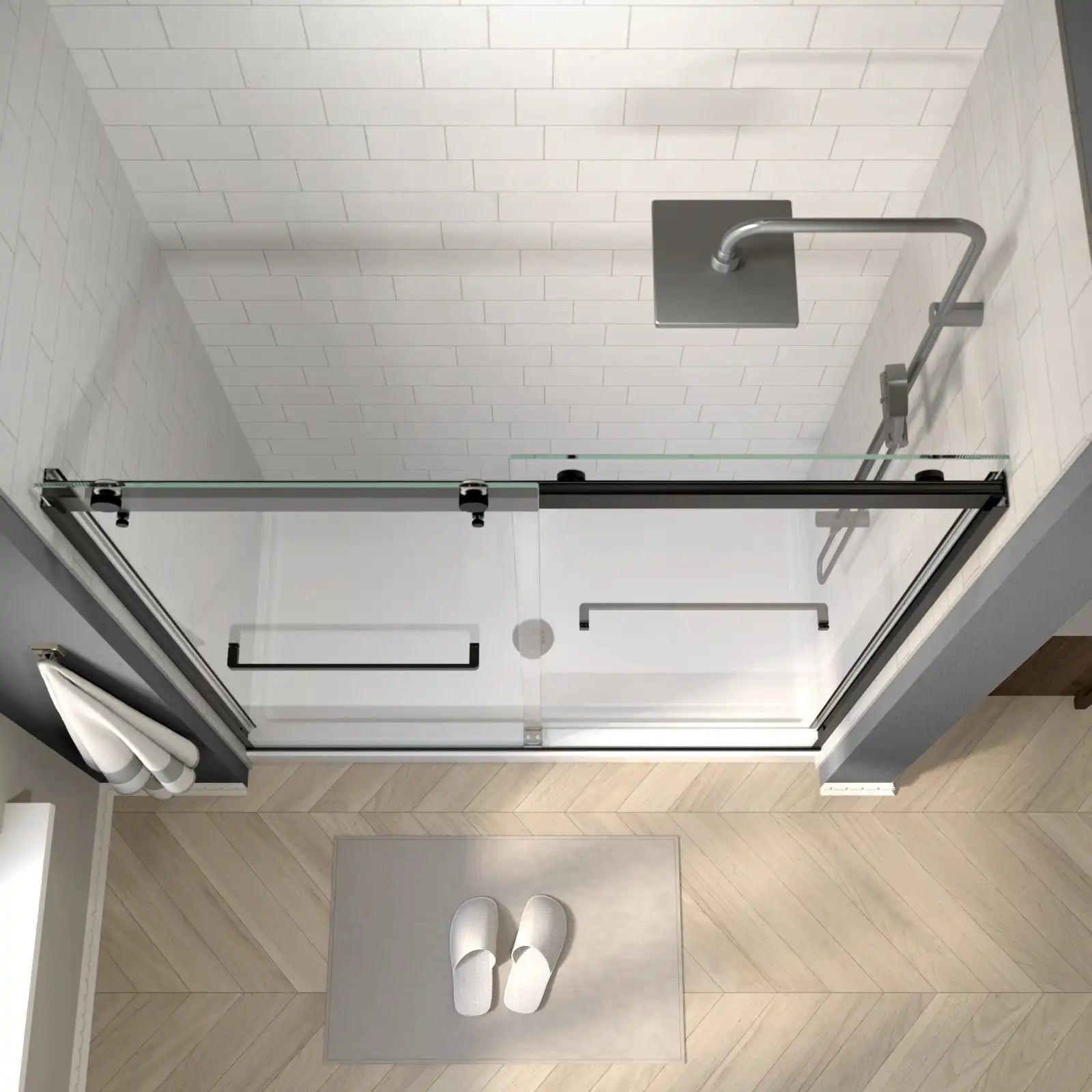 60&quot; W x 74&quot; H Frameless Bypass Shower Door