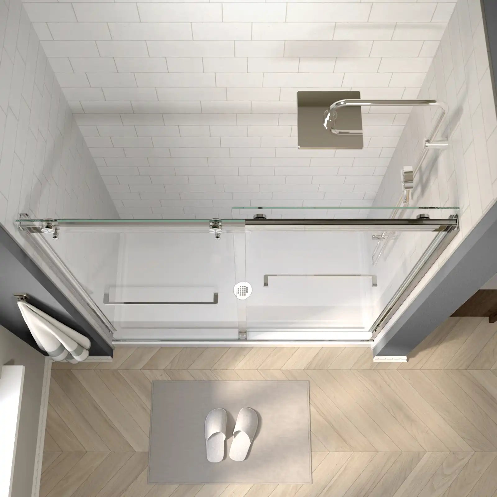 60&quot; W x 74&quot; H Frameless Bypass Shower Door