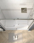 60" W x 74" H Frameless Bypass Shower Door