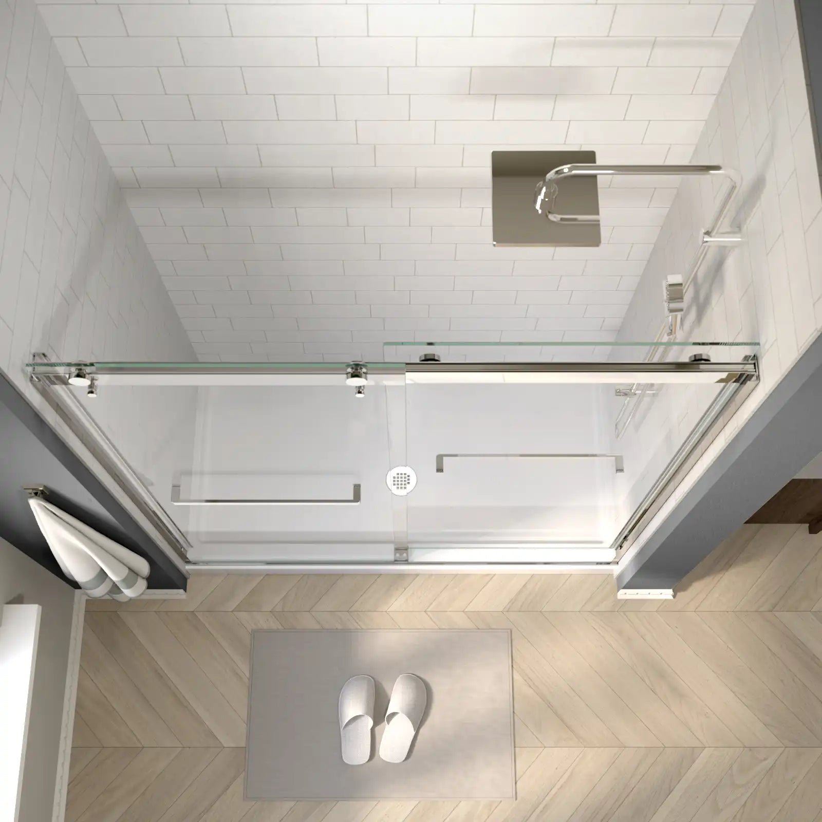 60&quot; W x 74&quot; H Frameless Bypass Shower Door