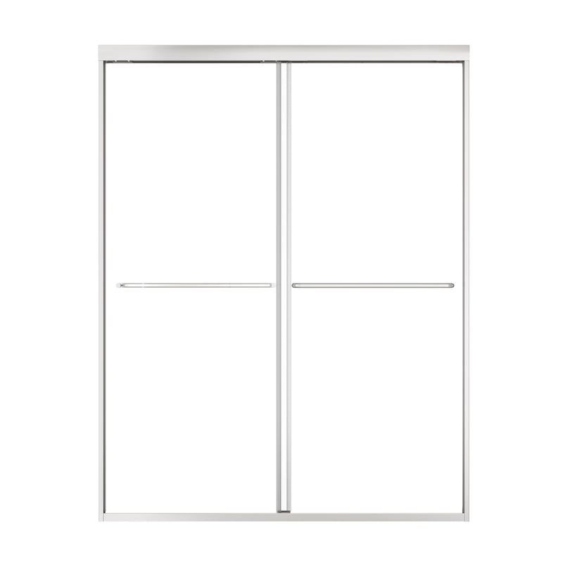 Montra Series 60" x 70" Strong Framed Shower Door with 6mm Tempered Glass in Chrome - No Leaks, No Wobble