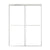 60 x 70 ace bypass framed shower door with minimalist design and sleek handles. | Ace Decor