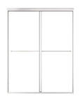 Montra Series 60" x 70" Strong Framed Shower Door with 6mm Tempered Glass in Chrome - No Leaks, No Wobble