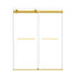 Frameless shower door 60 x 74 with gold hardware and dual sliding panels. | Ace Decor