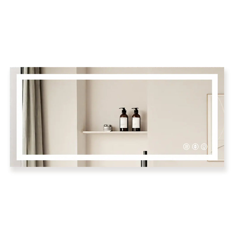 LuxeGlow Series 60"x28" Smart LED Mirror – Anti-Fog, Memory & Adjustable Lighting