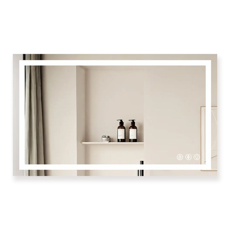 LuxeGlow Series 60"x36" Smart LED Mirror – Anti-Fog, Memory & Adjustable Lighting