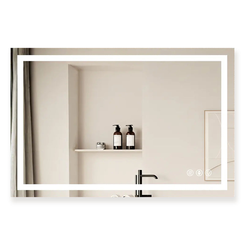 LuxeGlow Series 60"x40" Smart LED Mirror – Anti-Fog, Memory & Adjustable Lighting