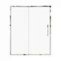 Chrome framed single sliding shower door with stainless steel handle, size 60x72.