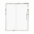 Chrome framed single sliding shower door with stainless steel handle, size 60x72.