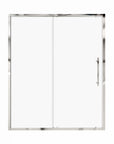 Chrome framed single sliding shower door with stainless steel handle, size 60x72 | Ace Decor