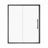 Brivio matte black framed single sliding shower door with stainless steel handle, size 60x72.
