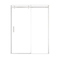 Chrome shower door sliding frameless, size 60 x 74 inches, modern minimalist design | Ace Decor