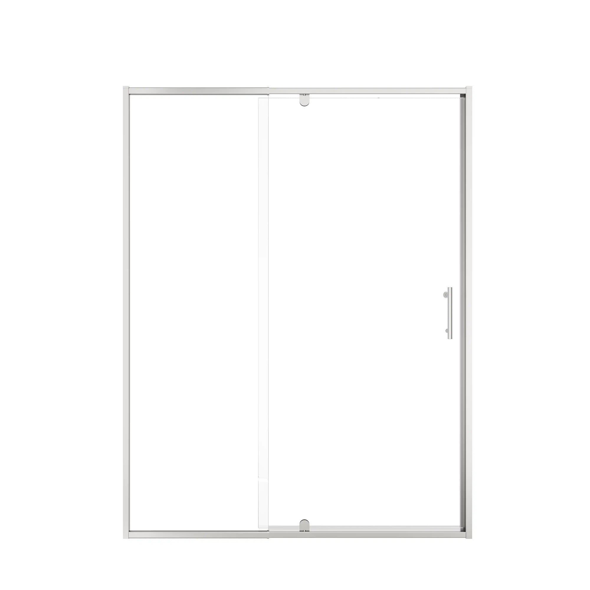 Framed pivot shower door in watertight shower enclosure, overall dimensions 60 x 71 | Ace Decor