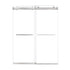60 x 76 chrome double sliding frameless shower door with sleek modern design and dual towel bar handles | Ace Decor
