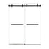60 x 76 dual sliding shower doors with matte black frame and handles, modern framed design for contemporary bathrooms | Ace Decor
