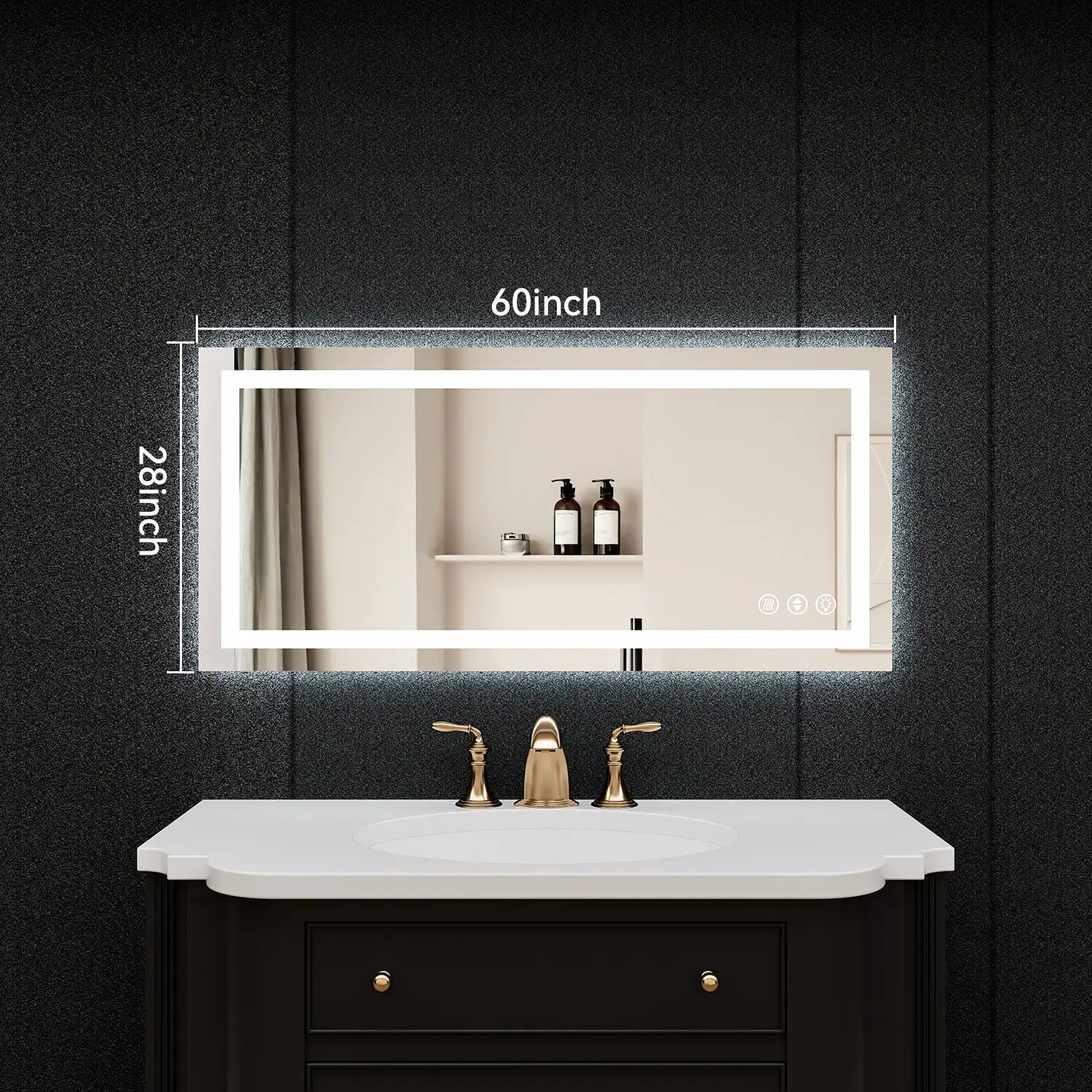 Adjustable LED Bathroom Vanity Mirror with Brightness Memory – Anti Fog