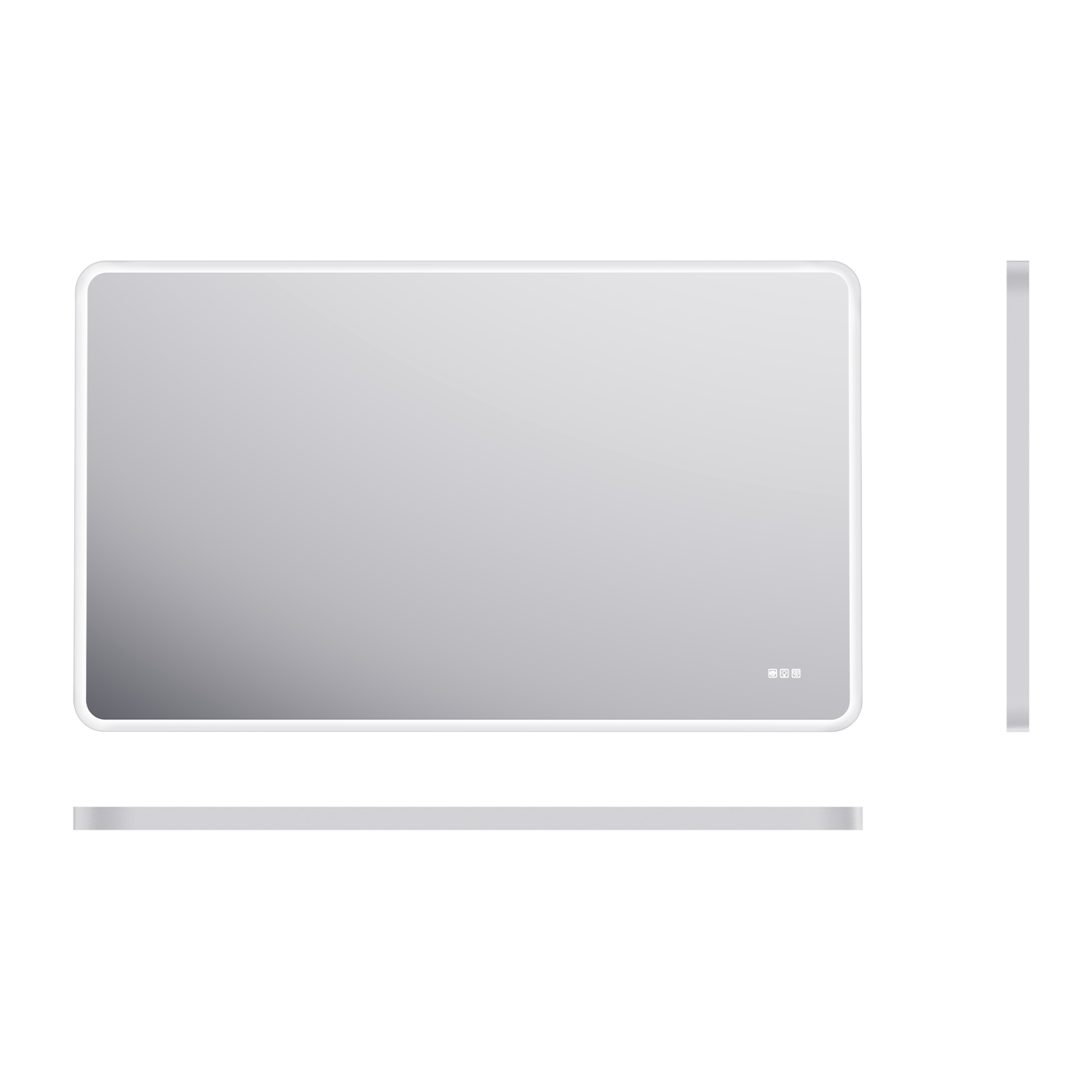 60"x36" Rectangular Framed Dimmable Anti-Fog LED Wall Bathroom Vanity Mirror