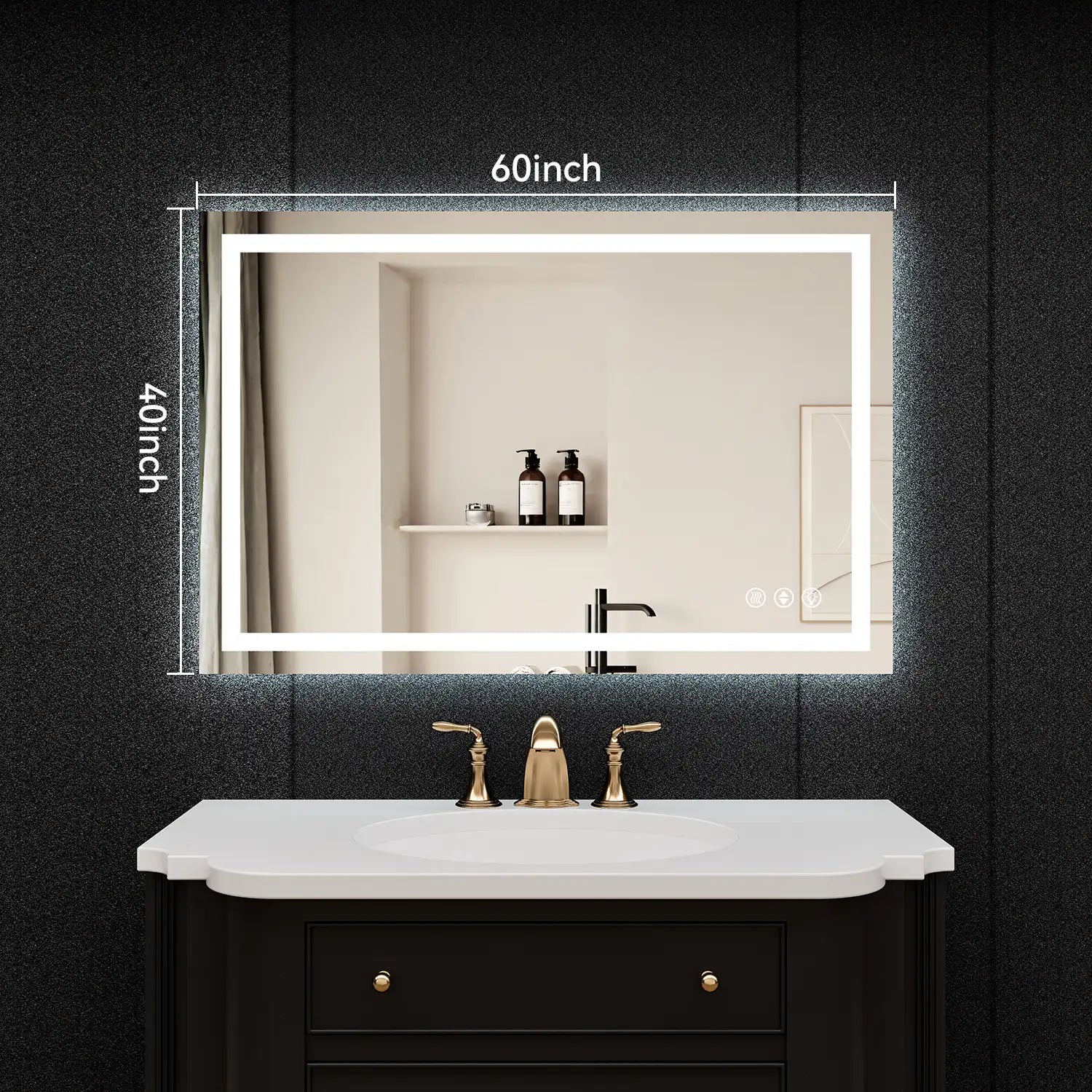 Adjustable LED Bathroom Vanity Mirror with Brightness Memory – Anti Fog