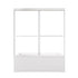 Montra Series 60 in. x 58 in. chrome framed double sliding bathtub shower door.