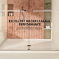 Sliding Glass Shower Doors Semi-Frameless color:Chrome