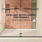 semi-frameless glass sliding shower doors color:matte black