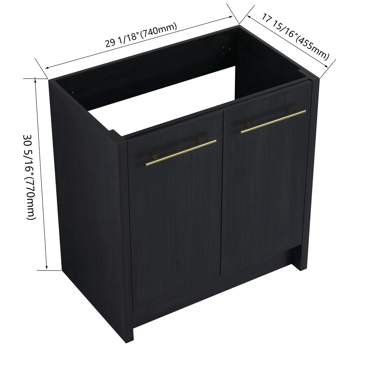 Vanity Counter Base Freestanding Bathroom Vanity Cabinet - Base Only | ACE DECOR