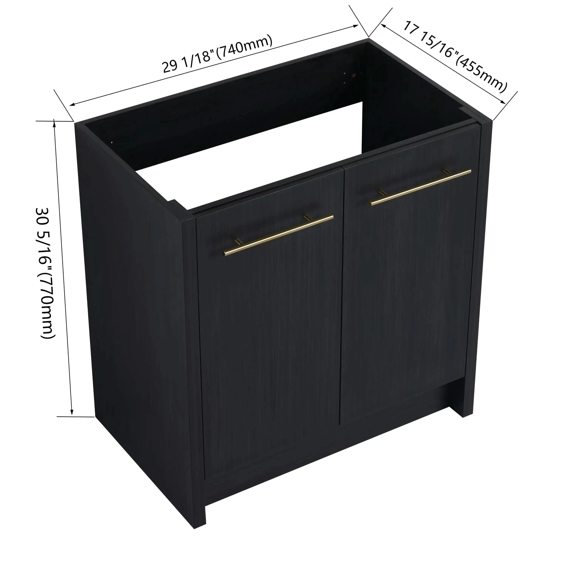 Freestanding Bathroom Vanity Cabinet - Base Only size: 30 X 18