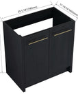 Freestanding Bathroom Vanity Cabinet - Base Only size: 30 X 18