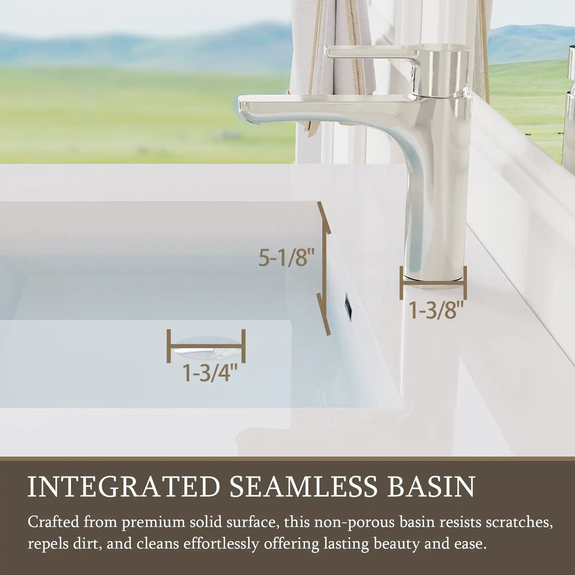 71 inch bathroom vanity featuring soft-close undermount slides and handleless drawers | Ace Decor